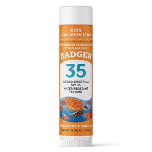 Badger Clear Zinc Çocuk Güneş Kremi Stick SPF35 (Kolay Sürülüm)